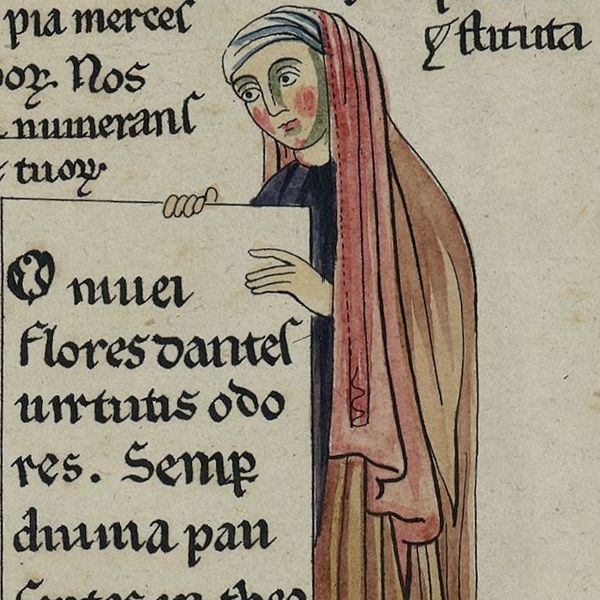 Retrato de Herrada de Landsberg (c. 1130–1195)